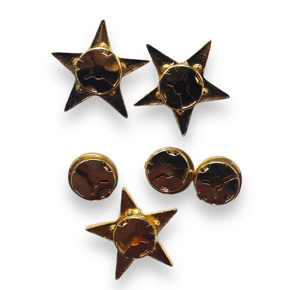 USA Glitter Star Red White Blue Button Covers by Accessory Lady Set of 6 - Picture 6 of 6